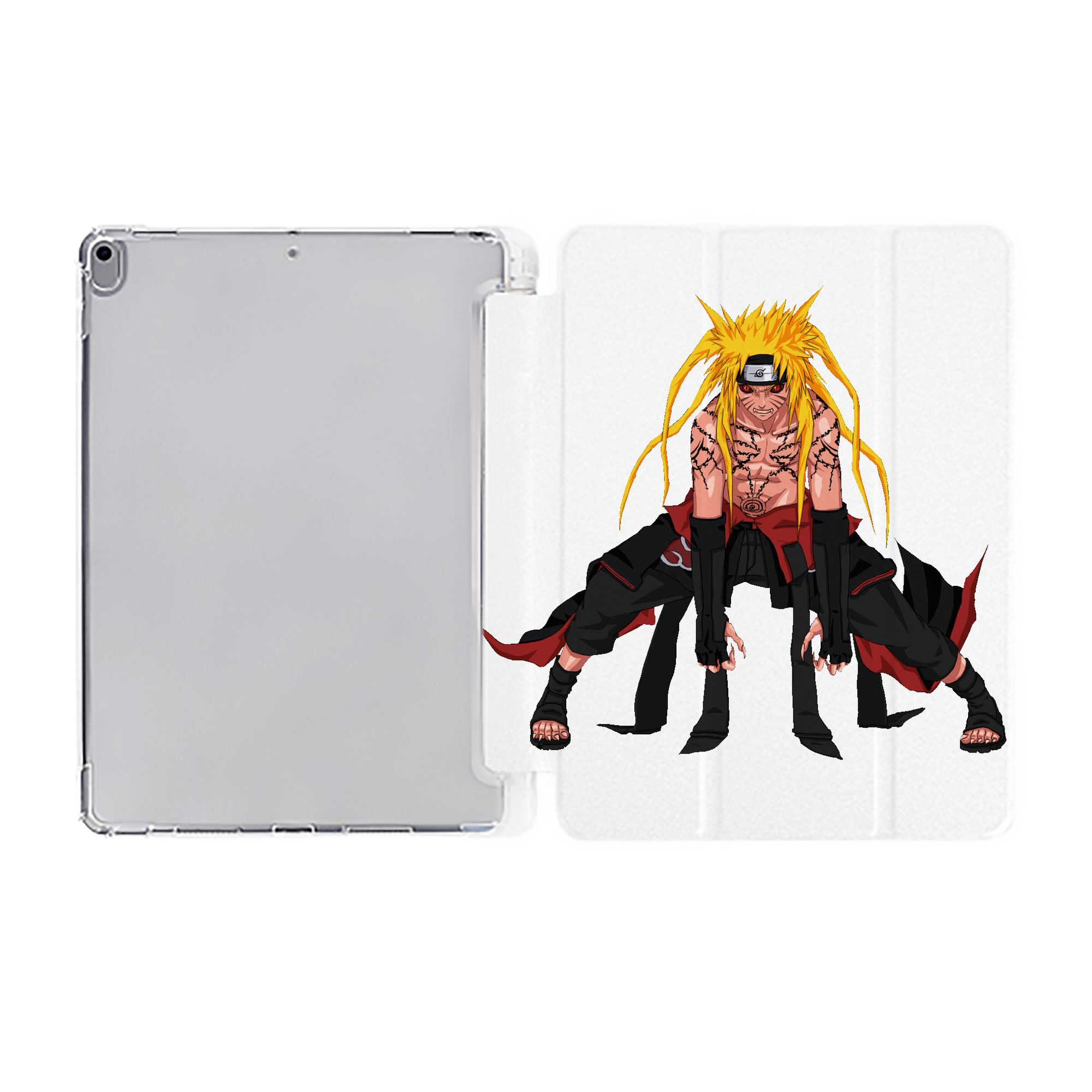 （画像用） NARUTO -ナルト- うずまき ナルト Uzumaki Naruto IPad ケース ペン収納付き 三つ折りスタンド PUレザー×シリコン 対応機種9.5/10.5/10.9インチ